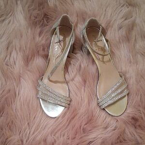 Nina Gold Strappy Heels